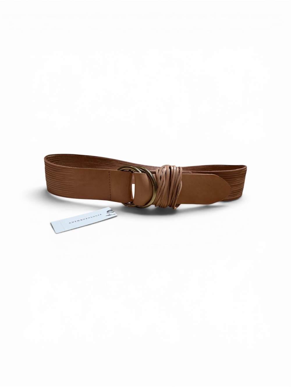 Anthropologie natural lBraided Elastic Waist Belt